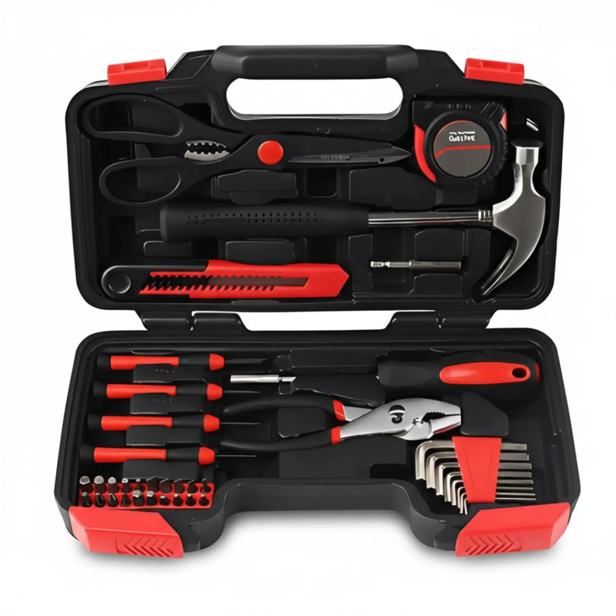 GENERICO - Kit de Herramientas Manuales de 39 pcs para Uso Doméstico e Industrial + Estuche