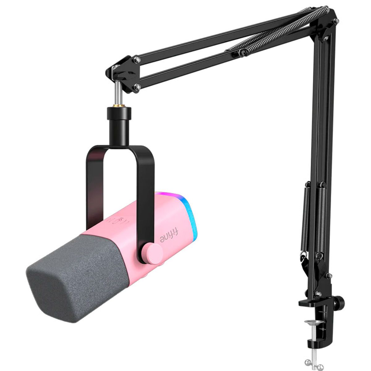 FIFINE - Micrófono Fifine AM8T PINK con Brazo