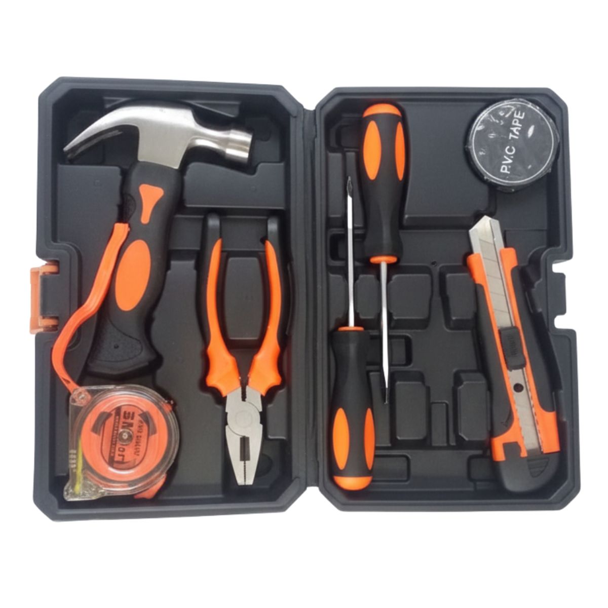 GENERICO - Kit de Herramientas Manuales de 7 pcs para Uso Doméstico e Industrial + Estuche