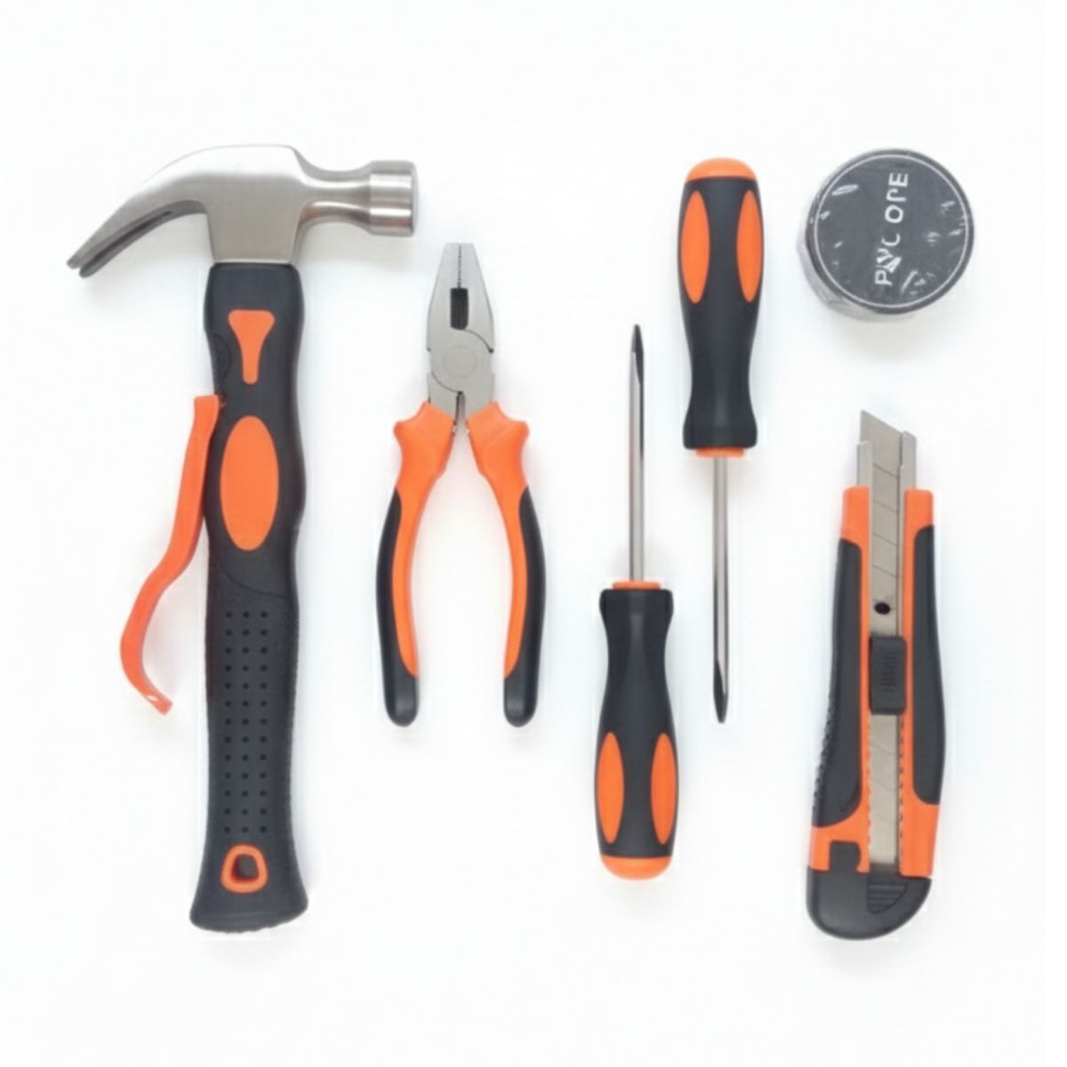 GENERICO - Kit de Herramientas Manuales de 7 pcs para Uso Doméstico e Industrial + Estuche