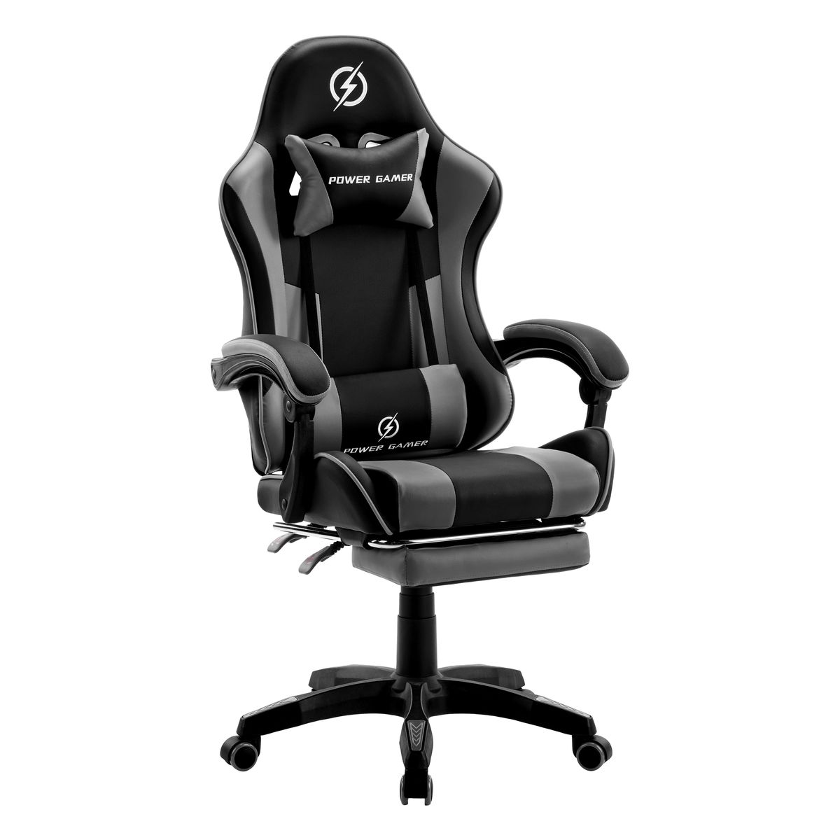GENERICO - SILLA GAMER SILVER BLACK PRO ULTRA