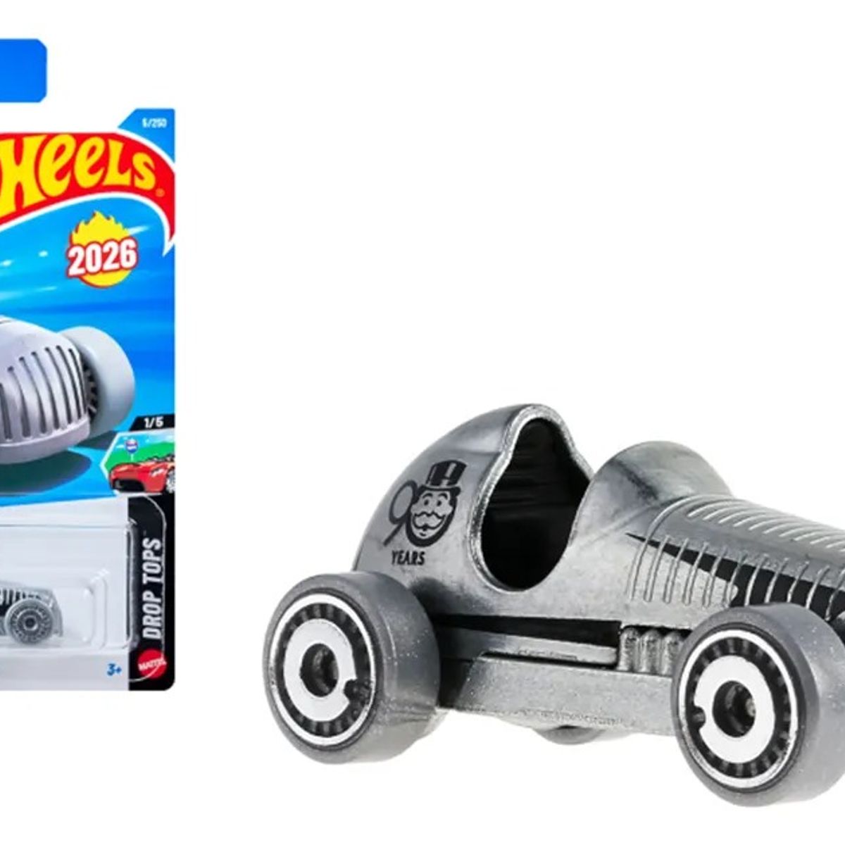 HOT WHEELS - Hot Wheels Pass N Go 90 Años Monopoly Silver