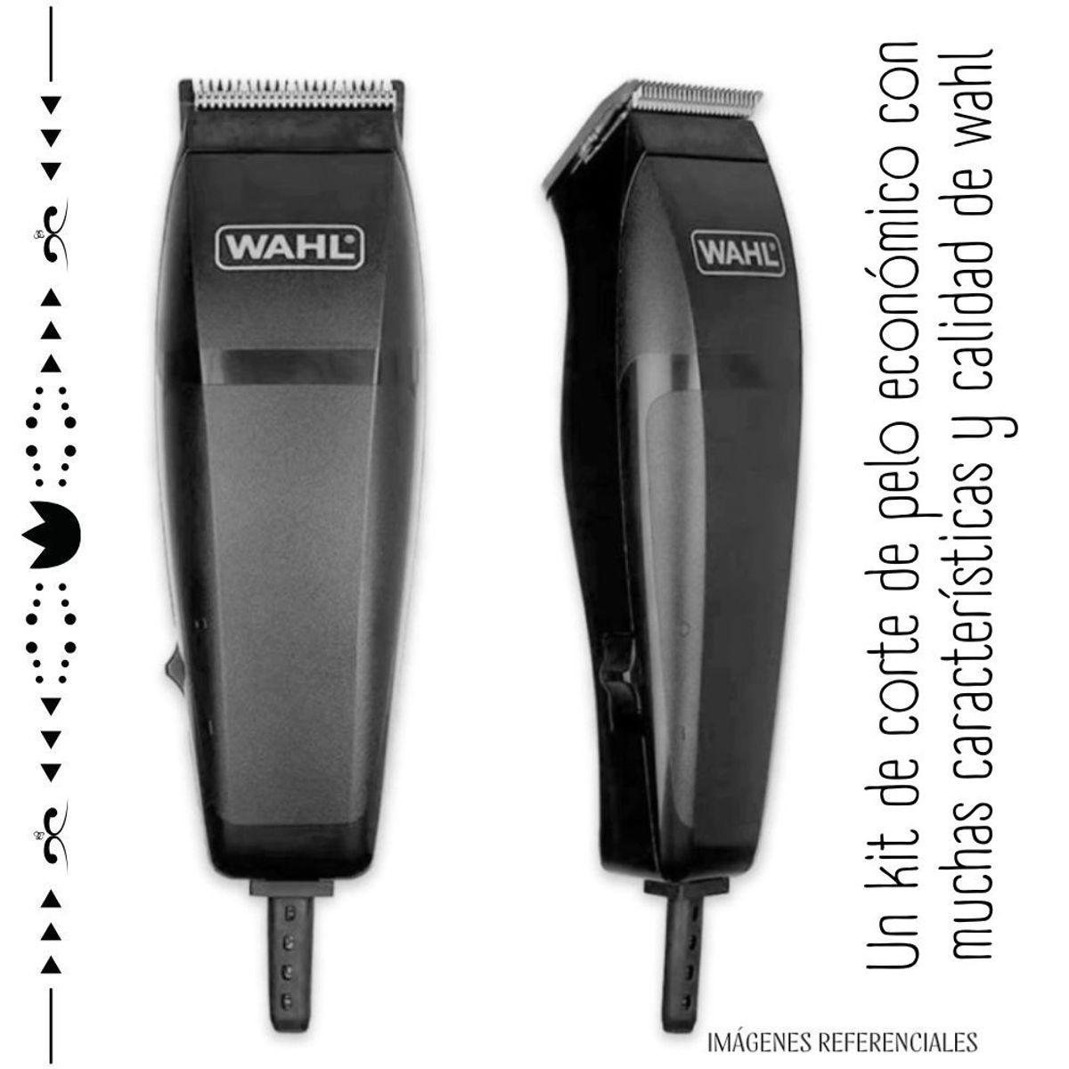 WAHL - Máquina Wahl de Cortar Cabello Easy Cut 10 Piezas – NEGRO