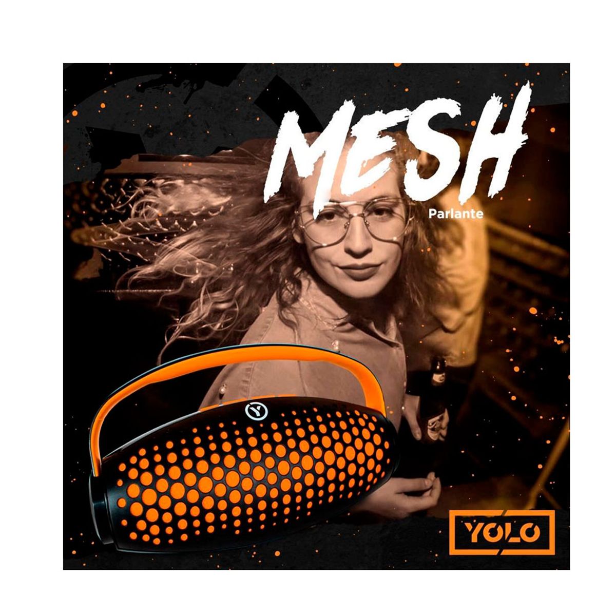YOLO - Parlante Mesh Yolo Bluethoot 10m USB YBTS7527