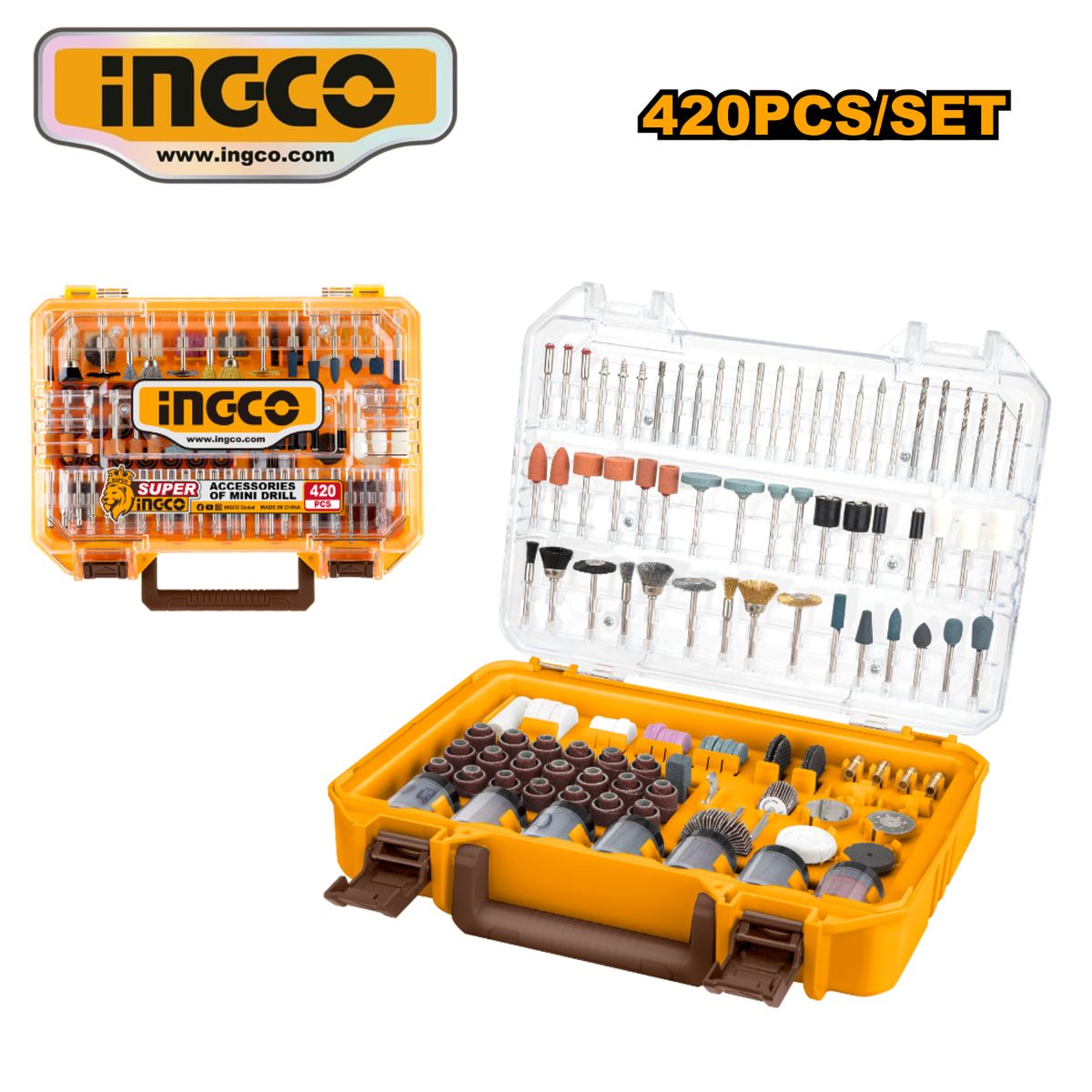 INGCO TOOLS - AKMG4208 SET 420PZ PARA MINIRUTEADORA