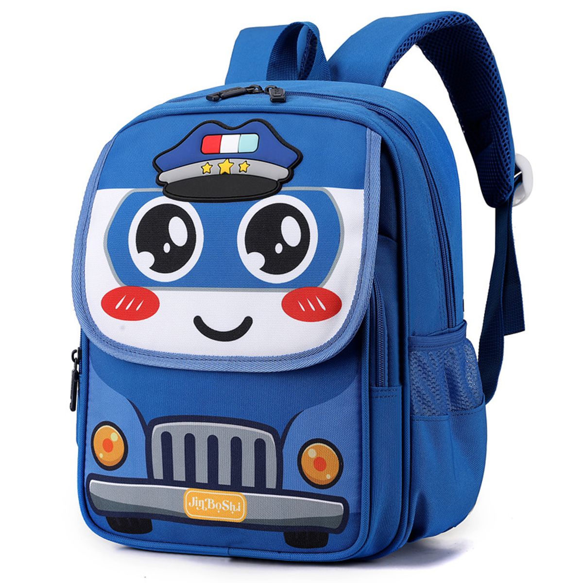 GENERICO - Mochila Escolar Infantil Carro de Policia
