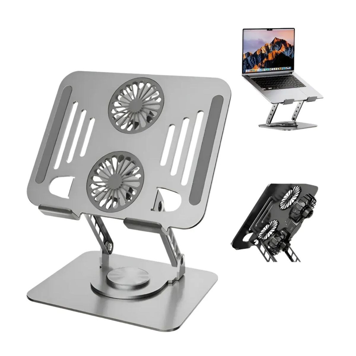 ROHS - Soporte Para Laptop y Tablet De Aluminio Giratorio 360°