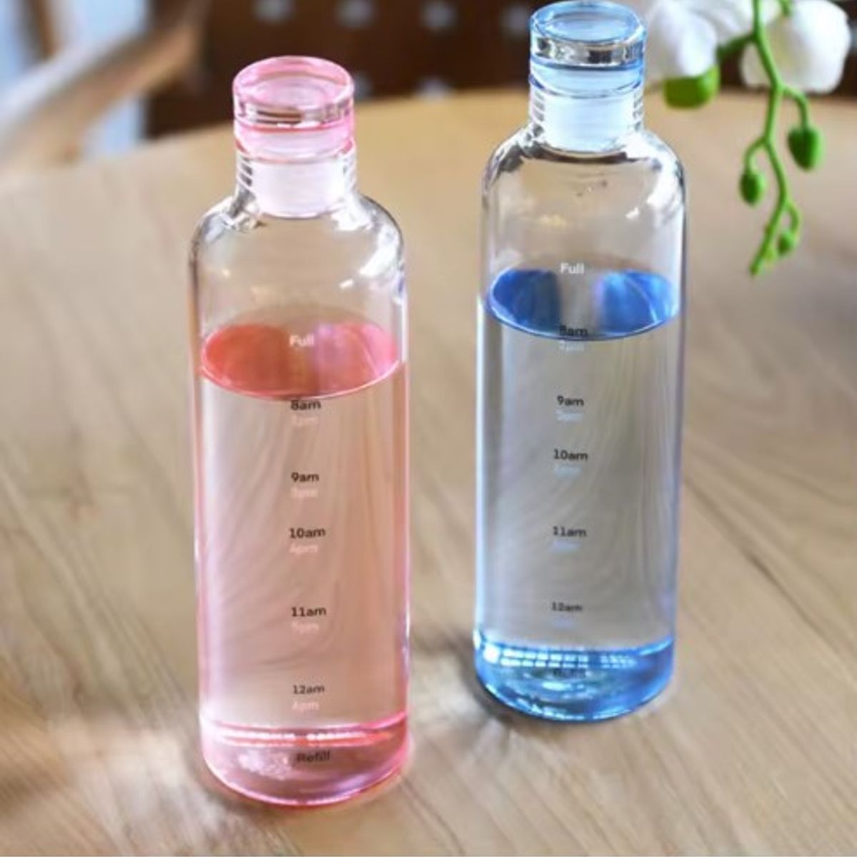 Pack x 2 Botellas de Vidrio  500ml con marcador de tiempo, marca GENERICO - Foto Principal