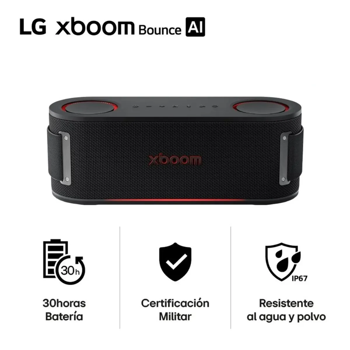 LG - Parlante Bluetooth LG XBOOM Bounce 40W Certifición Militar Ip67