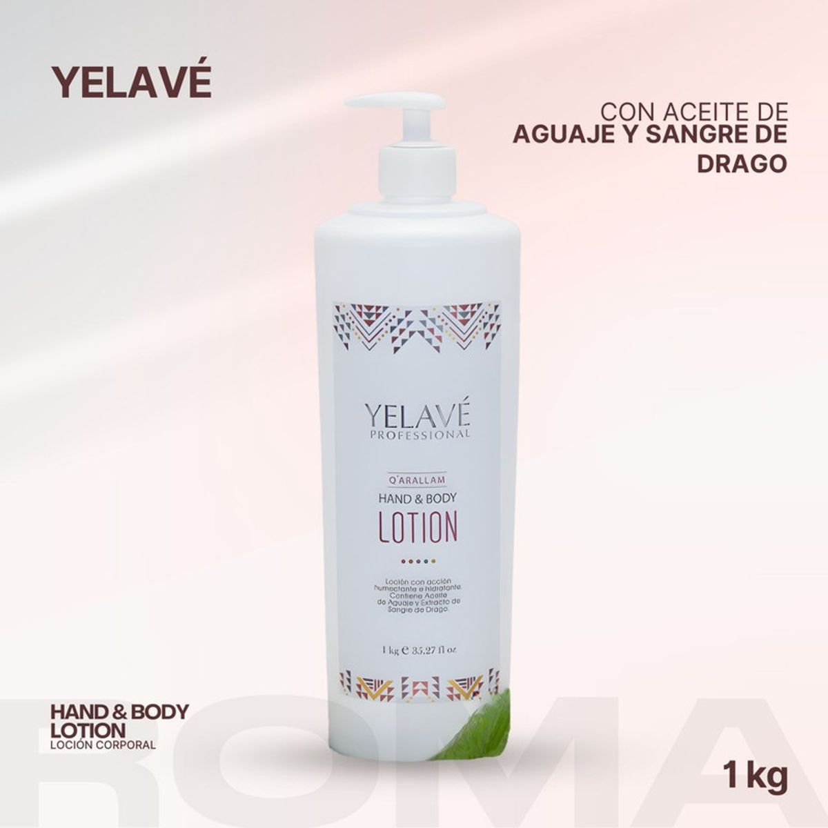 GENERICO - HAND & BODY LOTION 1KG YELAVÉ