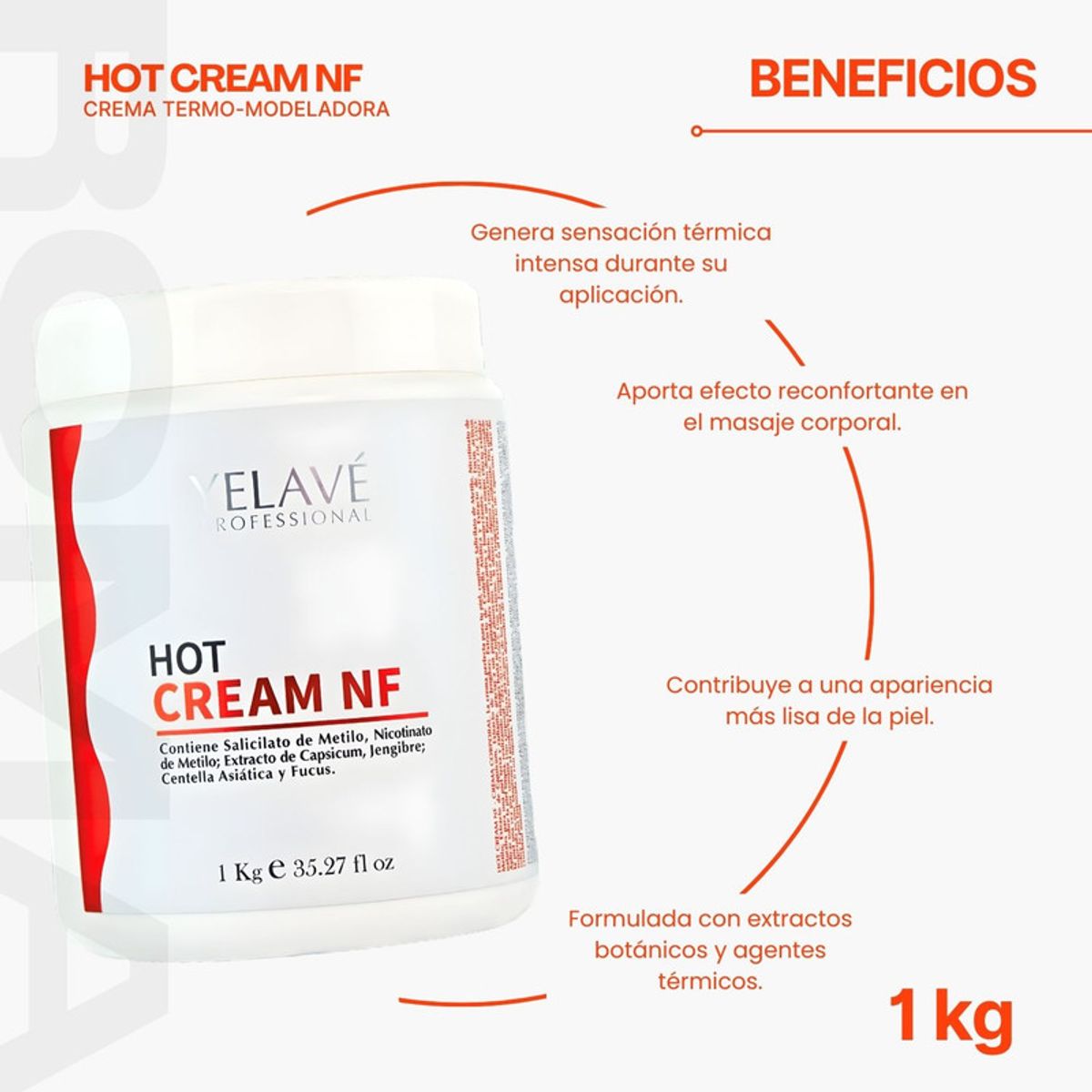 GENERICO - HOT CREAM NF 1KG YELAVÉ