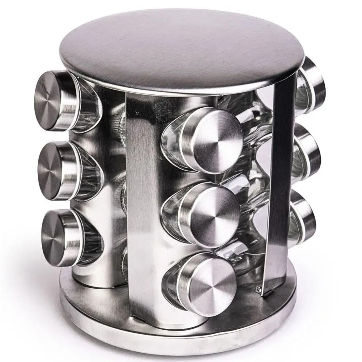 ICHIMATSU - Set de Condimenteros Elegance con Tapa de Acero Inoxidable 12 Piezas