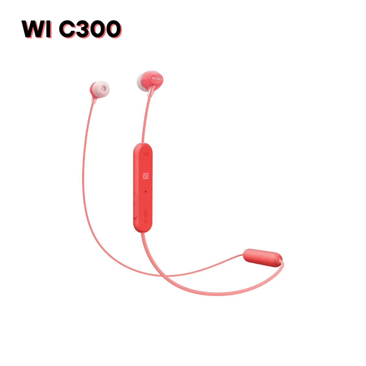 SONY - Audífono Intrauriculares Sony WI-C300 Bluetooth 8 Horas - Rojo