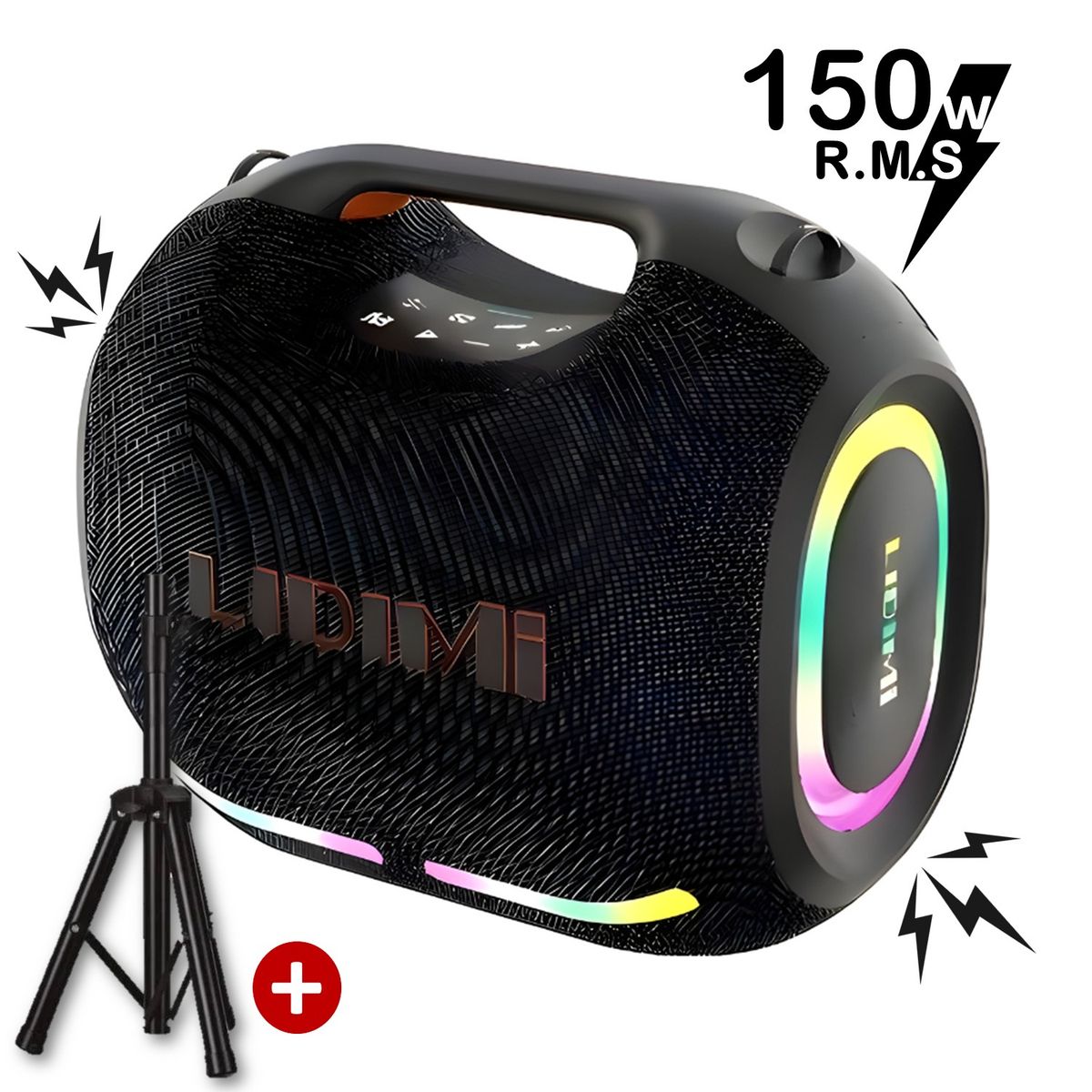 LIDIMI - Parlante Bluetooth Lidimi LD-S656 150W USB TWS RGB + Trípode
