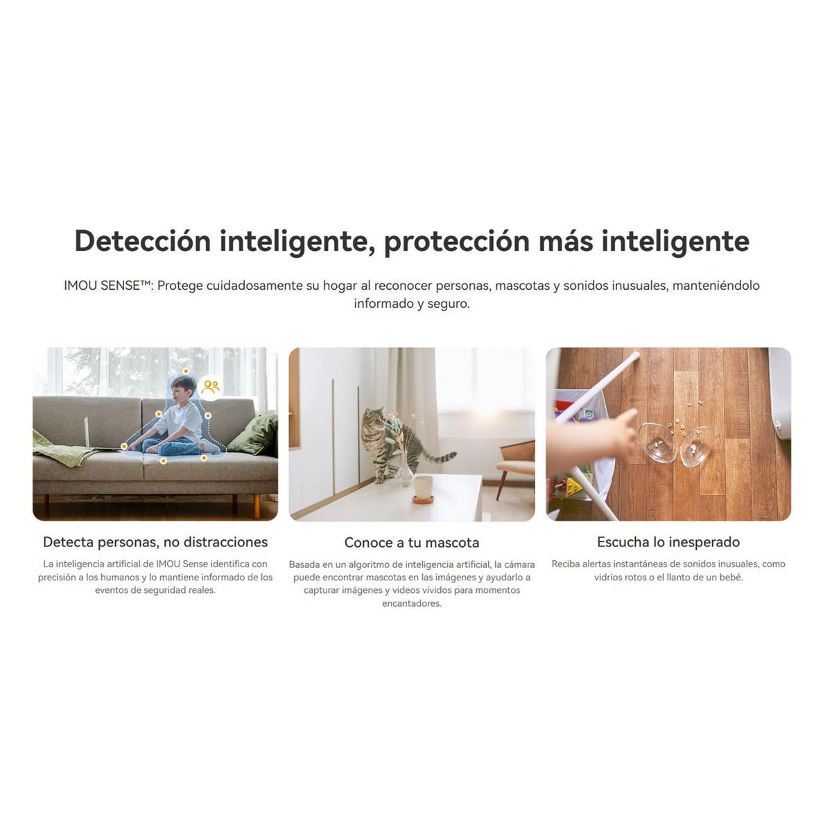 IMOU - Cámara Seguridad Imou Ranger 2 Pro 3MP Detección Ruido Visión 360 Botón Llamada App