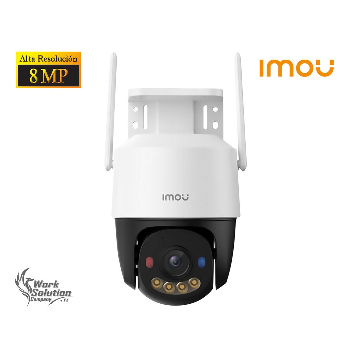 IMOU - Cámara Seguridad Imou Cruiser SC 8MP Detección Vehículo Visión Noche Color Luz Alarma