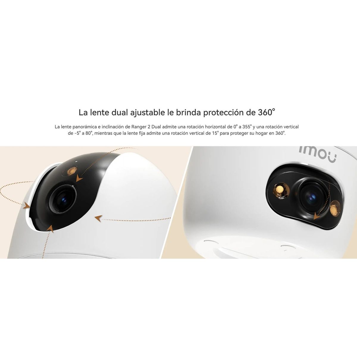 IMOU - Cámara Seguridad Imou Ranger 2 Dual 6MP 3MP + 3MP Doble lente Detección IA Seguimiento Botón llamada