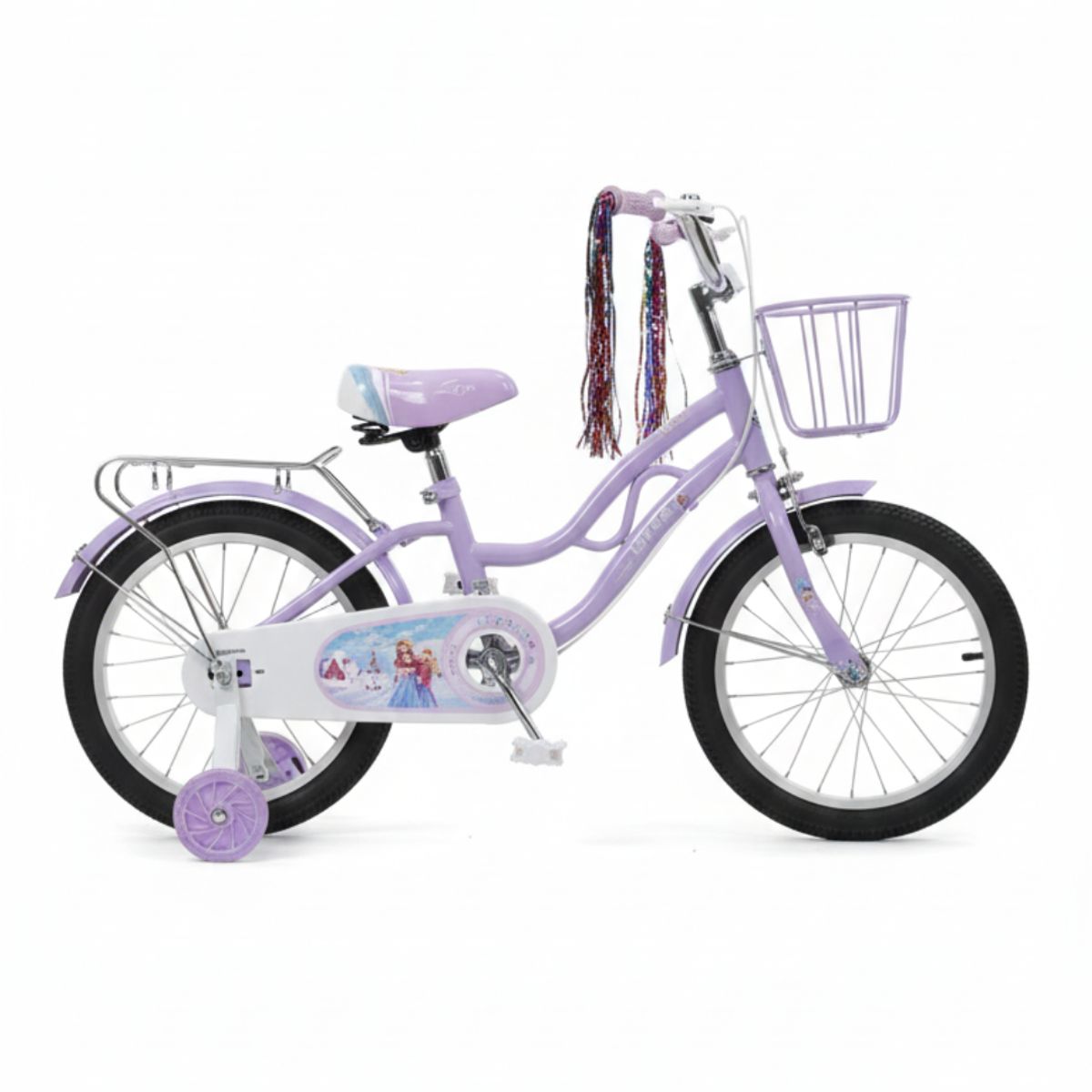 GENERICO - Bicicleta para Niños y Niñas Aro 16 con Canasta a Pedales Aprendizaje