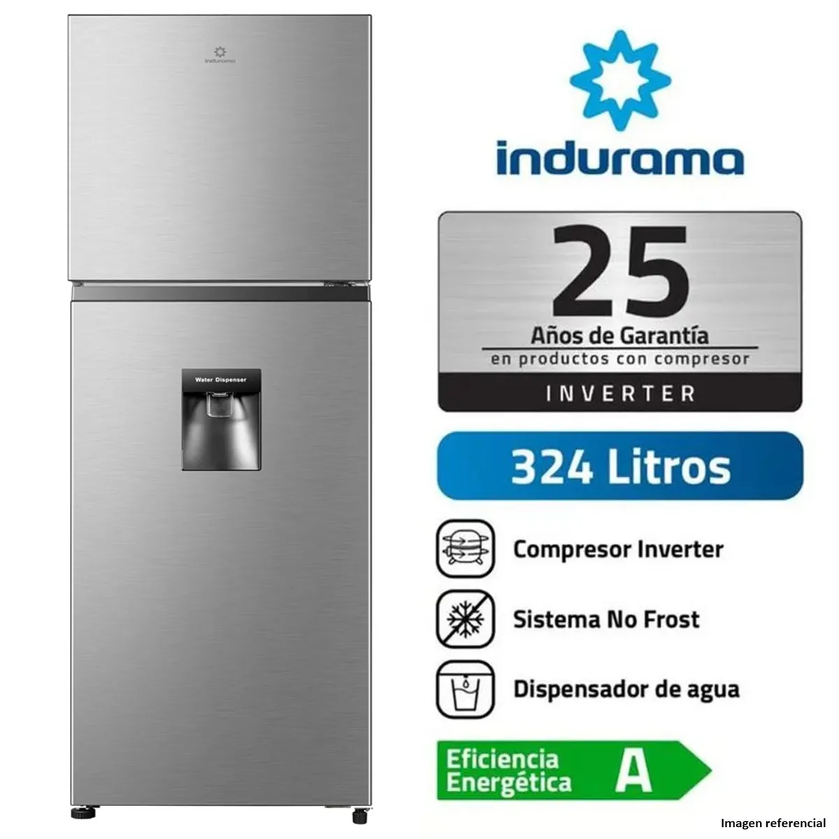 INDURAMA - Refrigeradora Indurama 324L RI-439DI No Frost Top Mount - Croma