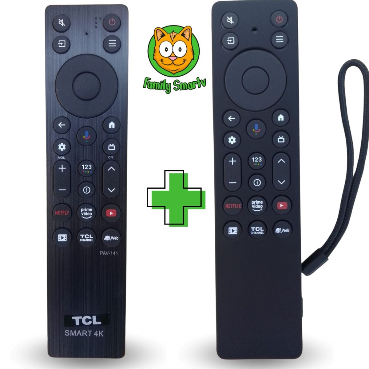 GENERICO - Control Remoto para Tcl Smart Modelo 2025 + Funda Negra