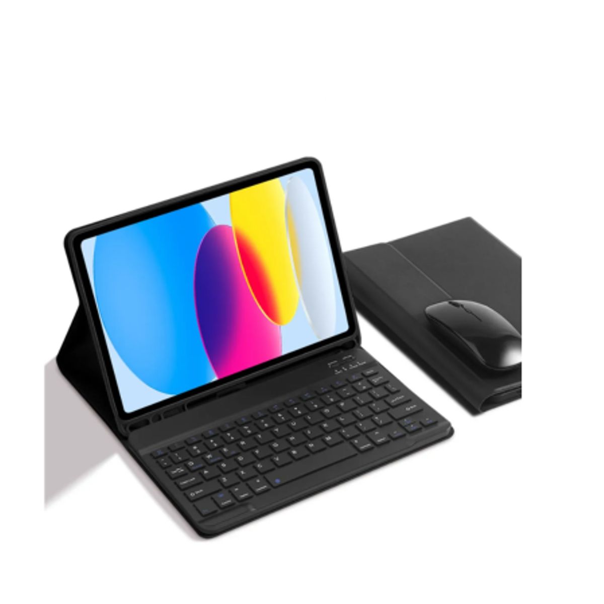 SPACE - Funda Con Teclado y  mouse para Samsung s10 lite  negro