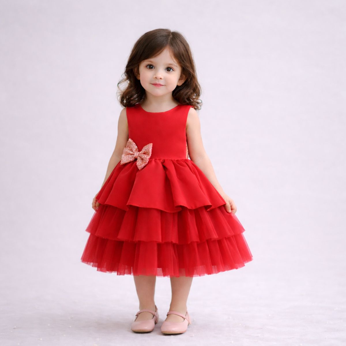 GENERICO - Vestido Niña Princesa 2 a 3 años Rojo
