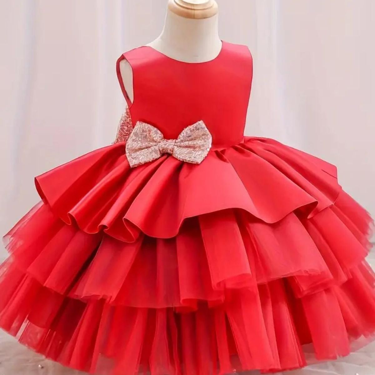 GENERICO - Vestido Niña Princesa 2 a 3 años Rojo