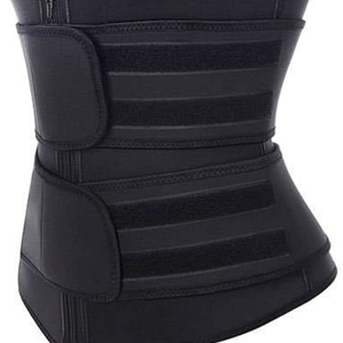 GENERICO - Faja Reductora de Cintura 2 Velcros Para Entrenamiento negro