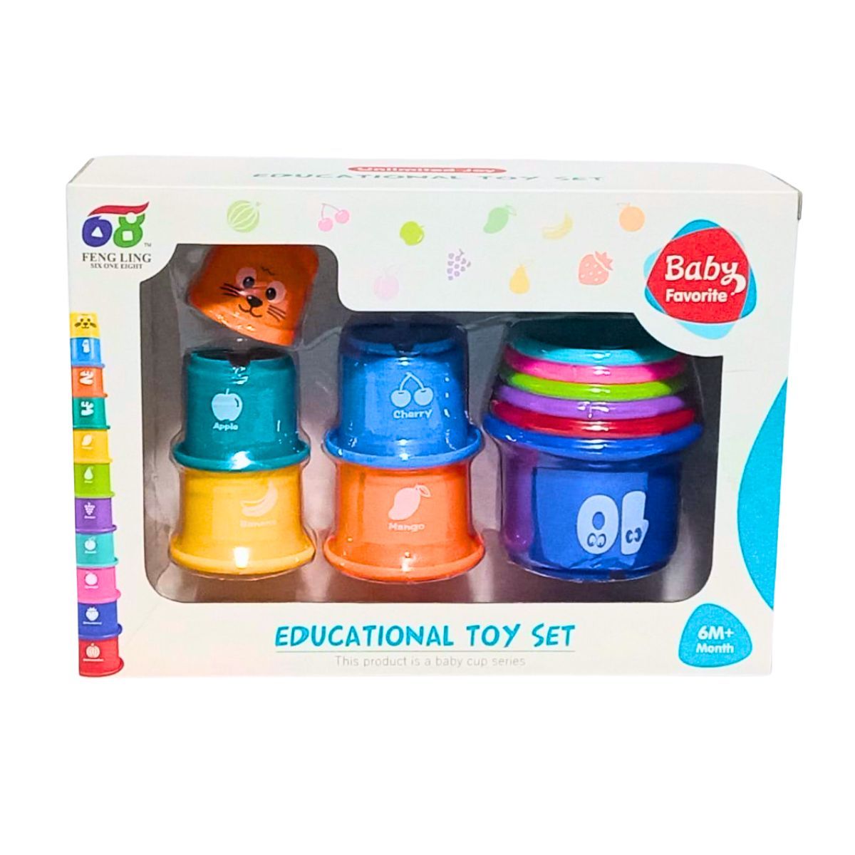 GENERICO - Set de Vasos Apilables y Encajables Educativos