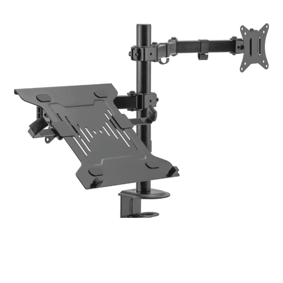 GENERICO - Rack Soporte de Escritorio Articulado para monitor con Bandeja para laptop - Koreano - 17 a 35 Pulgadas