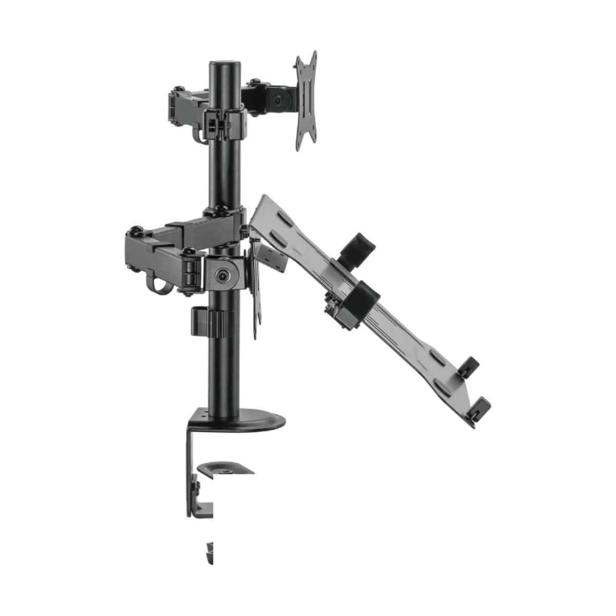 GENERICO - Rack Soporte de Escritorio Articulado para monitor con Bandeja para laptop - Koreano - 17 a 35 Pulgadas