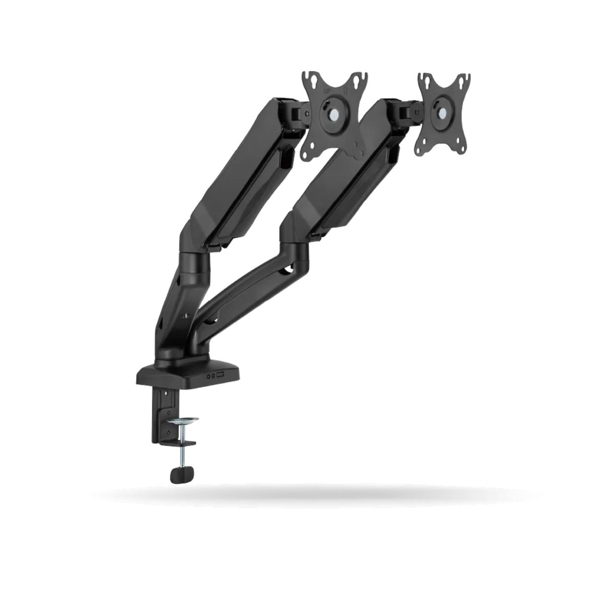 GENERICO - Rack Soporte de Escritorio Articulado para dos Monitores Hidraulico - Koreano - 17 a 32 Pulgadas