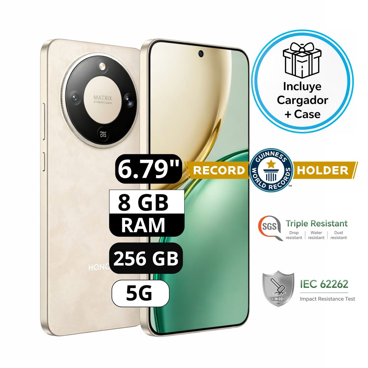 HONOR - Honor Magic 8 Lite 5G 8RAM 256GB Dorado