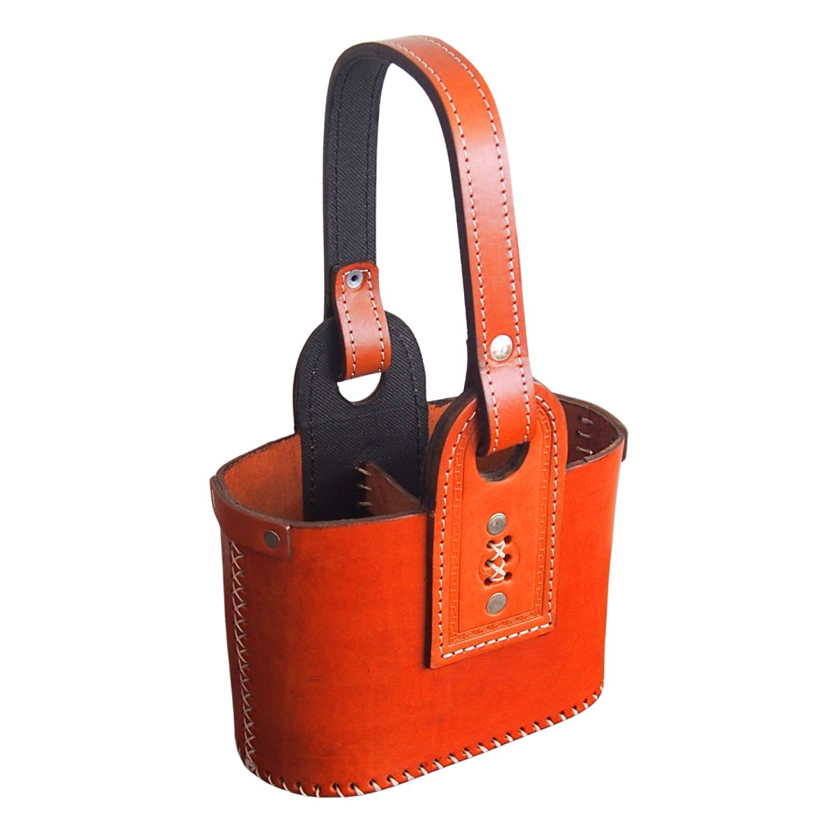 GENERICO - Canasta Matera Simple de Cuero Argentino Suela para kit de mate