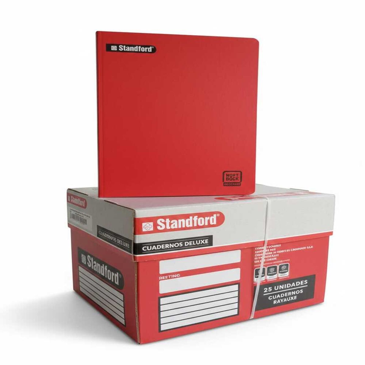 STANFORD - Caja de  Cuadernos Rayado  Standford Notebook – 25 Unidades