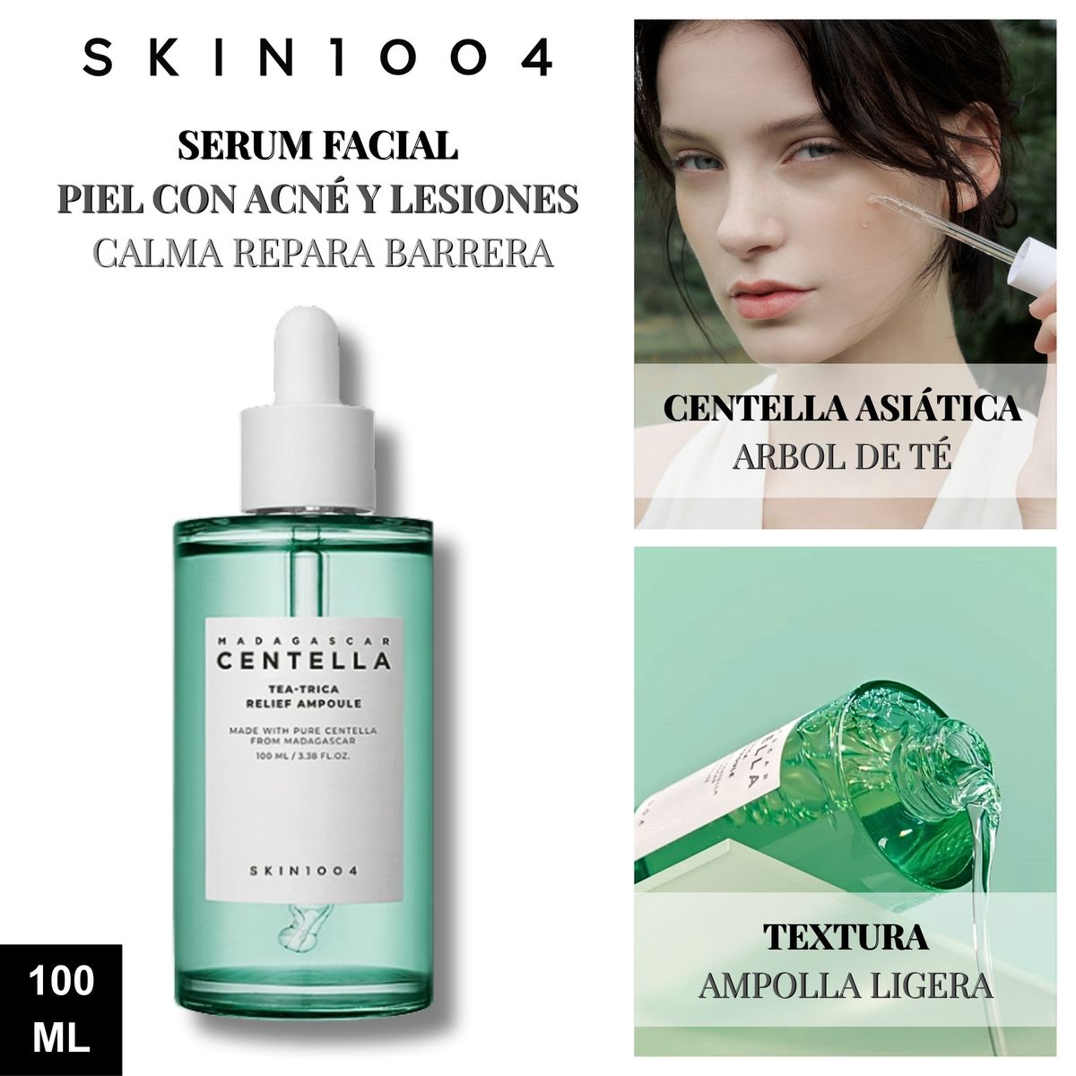 SKIN1004 - Serum Facial Piel Acné y Lesiones Tea-Trica Relief Ampoule 100ml