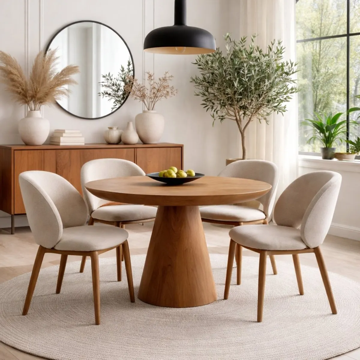 STIL NOVO - JUEGO DE COMEDOR 4 SILLAS CATALINA BEIGE