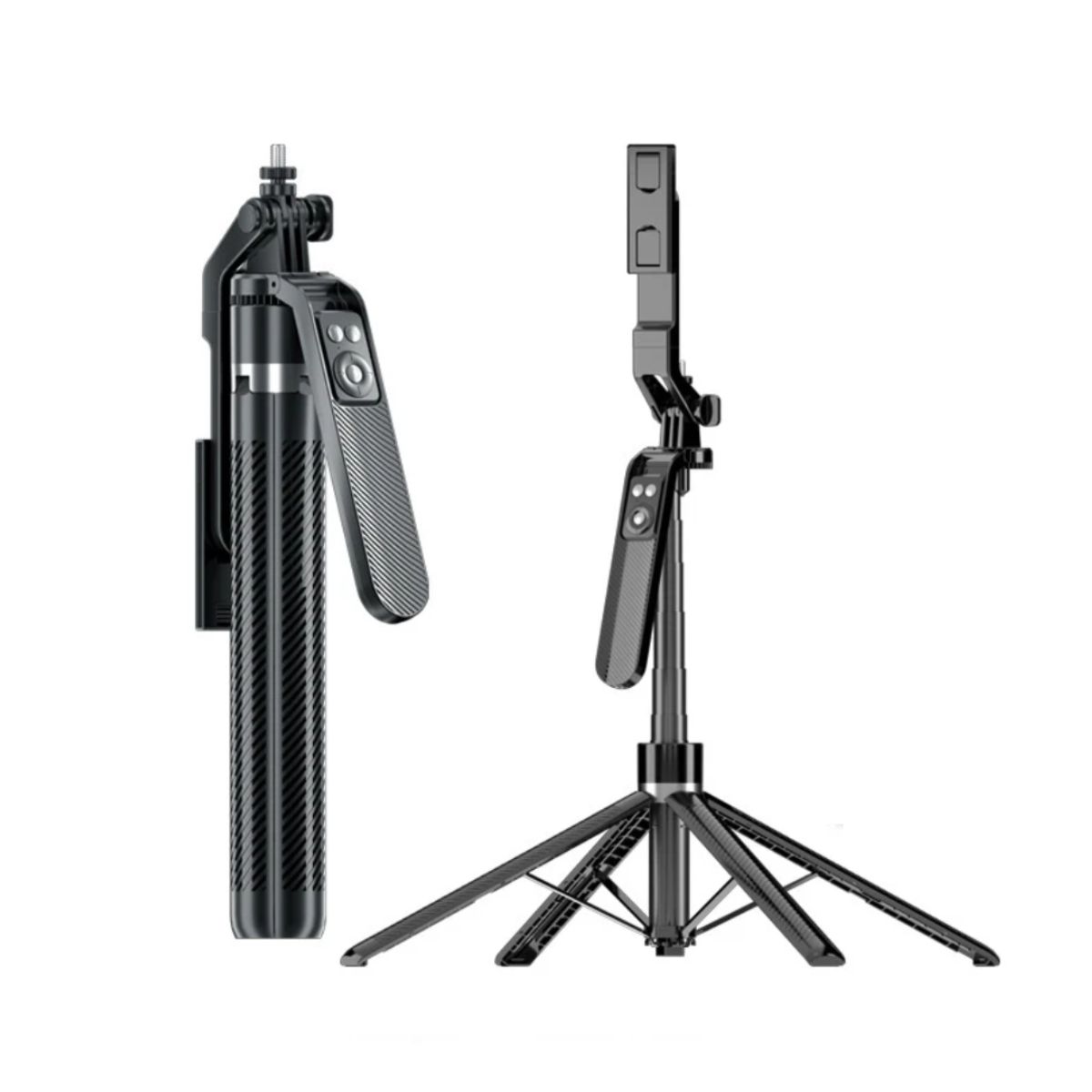 GENERICO - Trípode Palo Selfie Stick 360° Bluetooth Quadrupod Negro 1. 8 MT