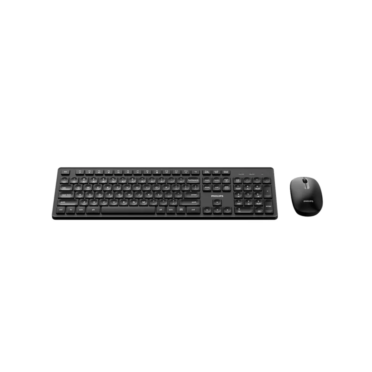 PHILIPS - Combo Teclado y Mouse Inalambrico Philips 2.4 Ghz Diseño Silencioso Color Negro SPT6318B/85