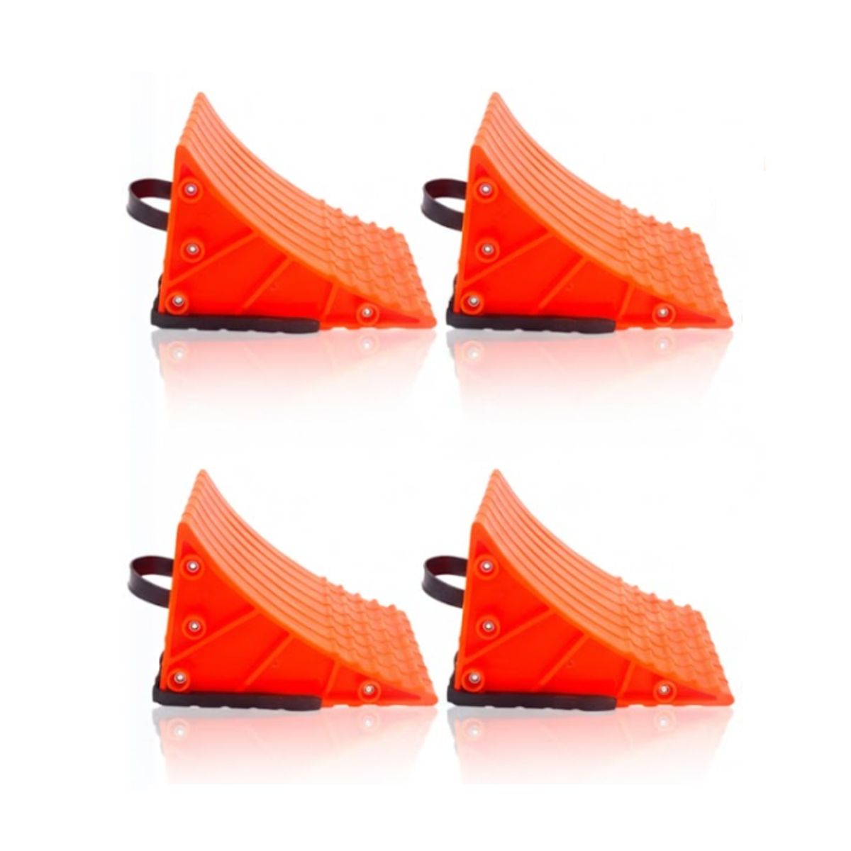 GENERICO - TACO DE SEGURIDAD VIAL DE PVC 8 TONELADA (PACK DE 4 UNIDADES).