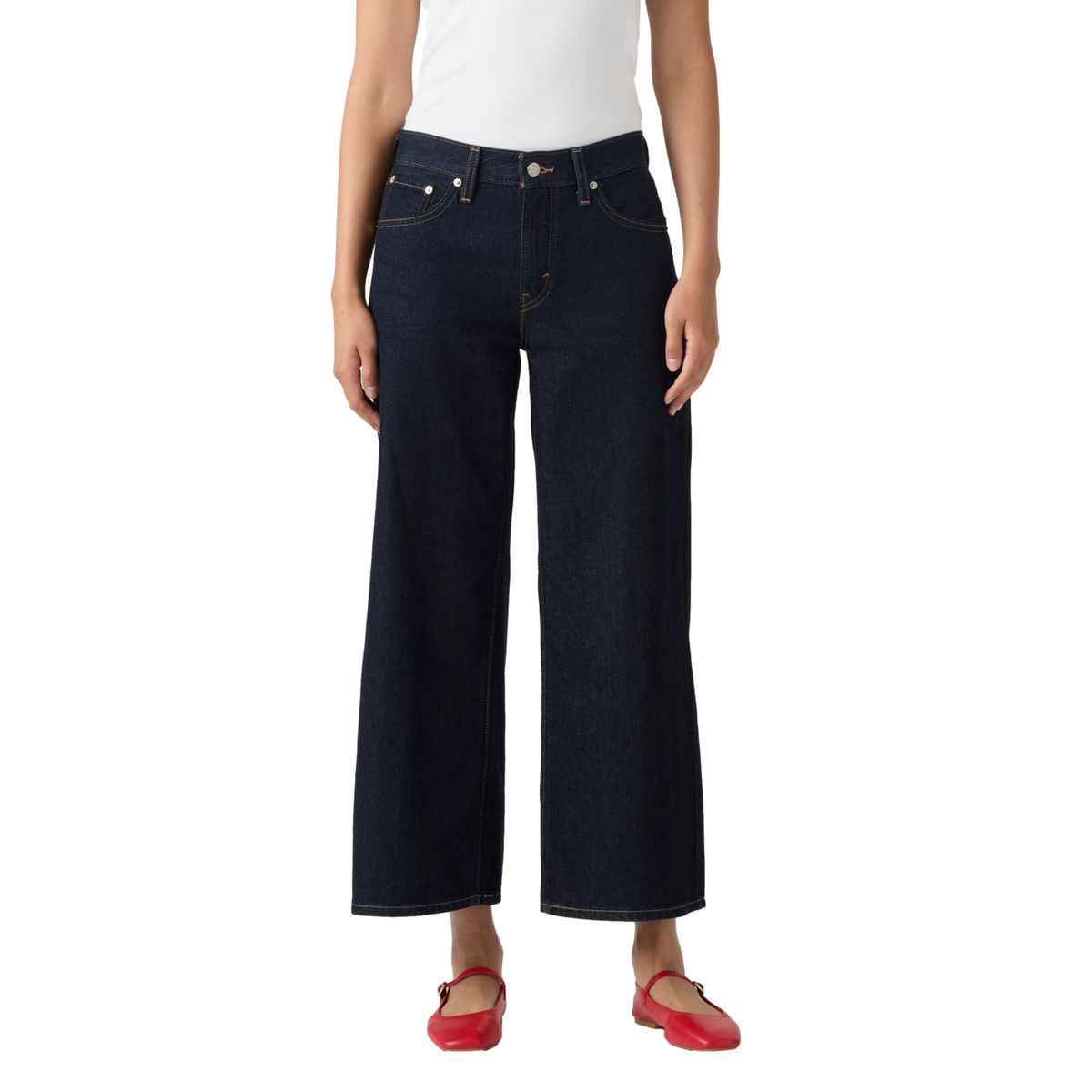 LEVIS - Jeans Mujer Middy Wide Leg Ankle Azul Levis
