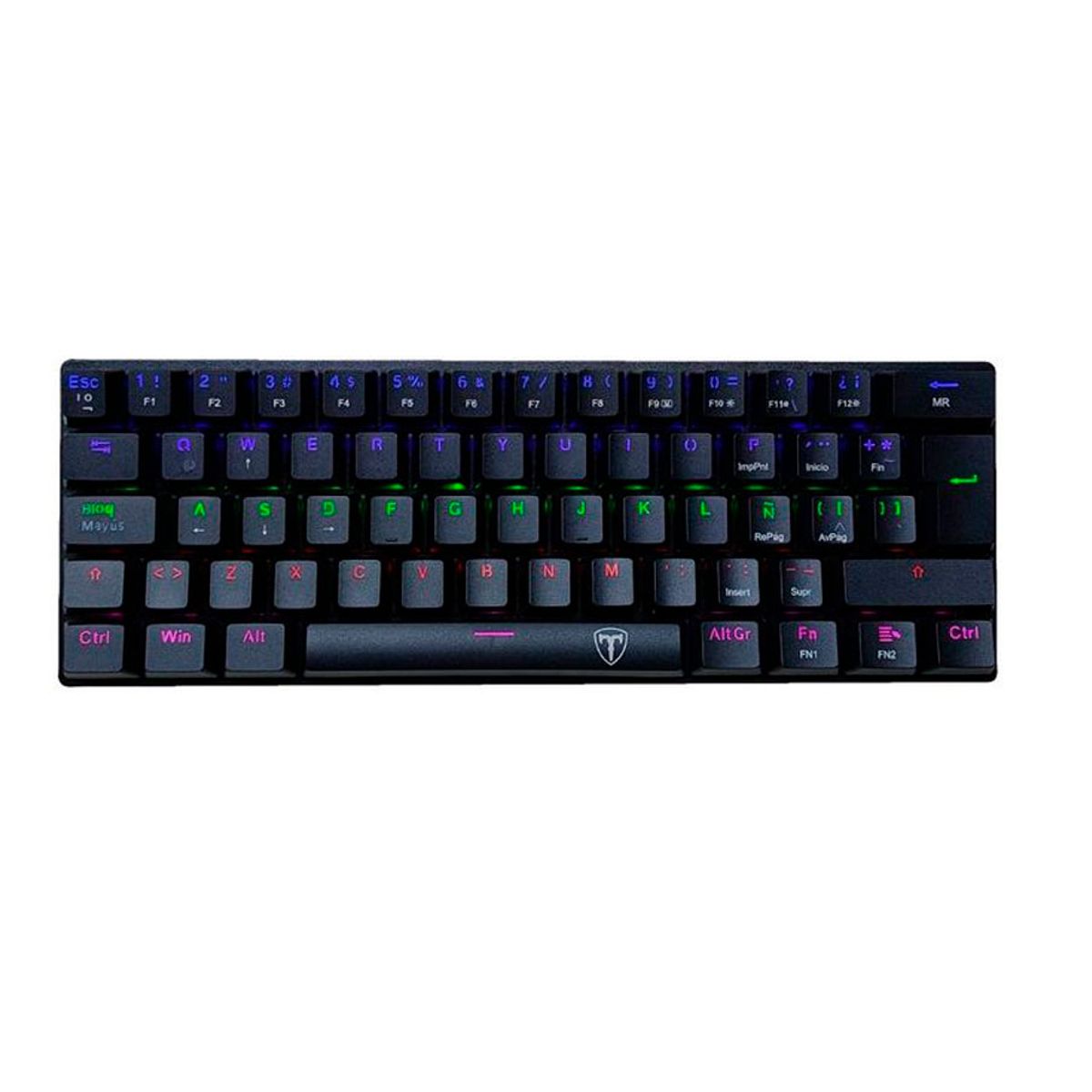 T-DAGGER - Teclado T-Dagger ARENA LITE Rainbow Spanish T-TGK321-BR BLACK - RED SWITCH