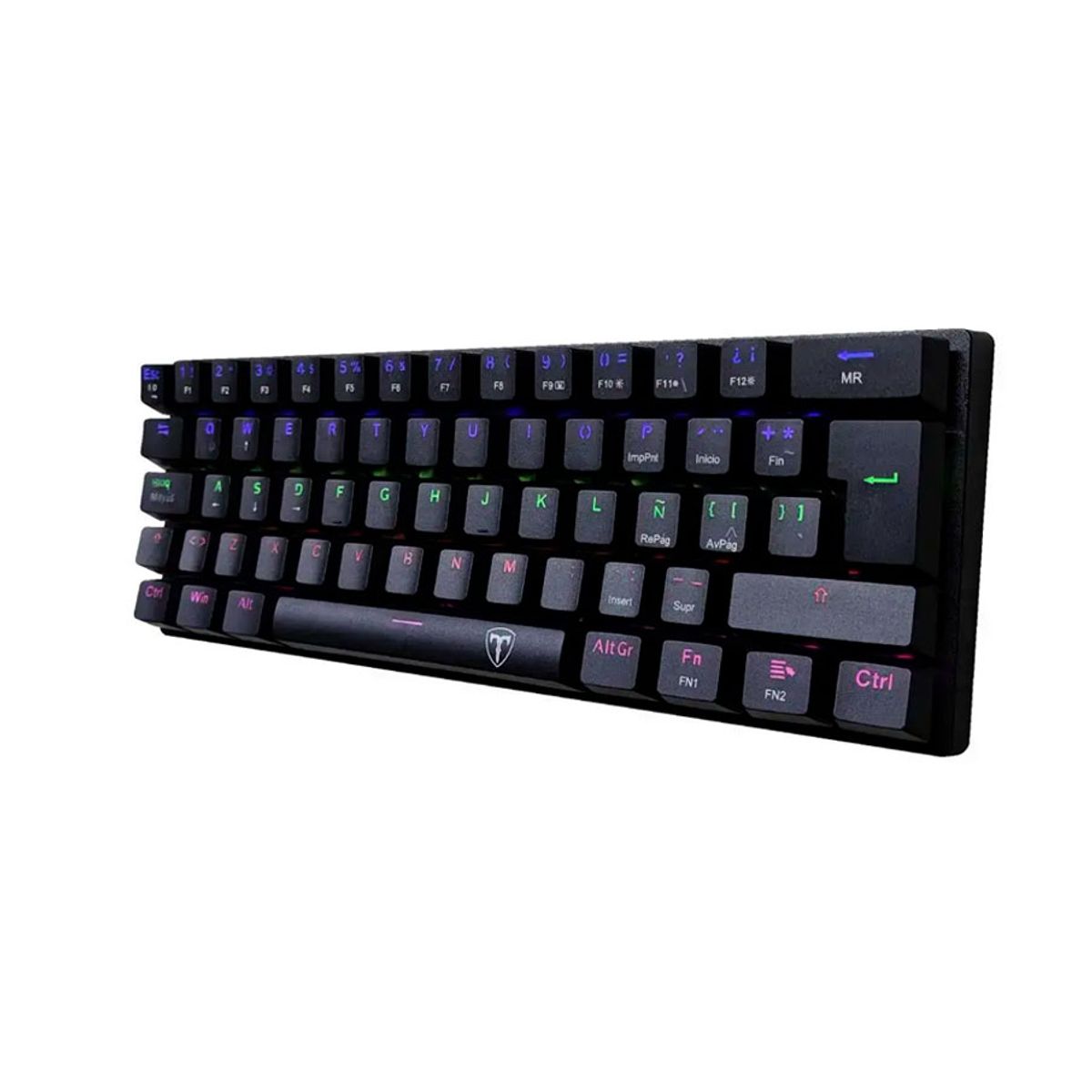 T-DAGGER - Teclado T-Dagger ARENA LITE Rainbow Spanish T-TGK321-BR BLACK - RED SWITCH