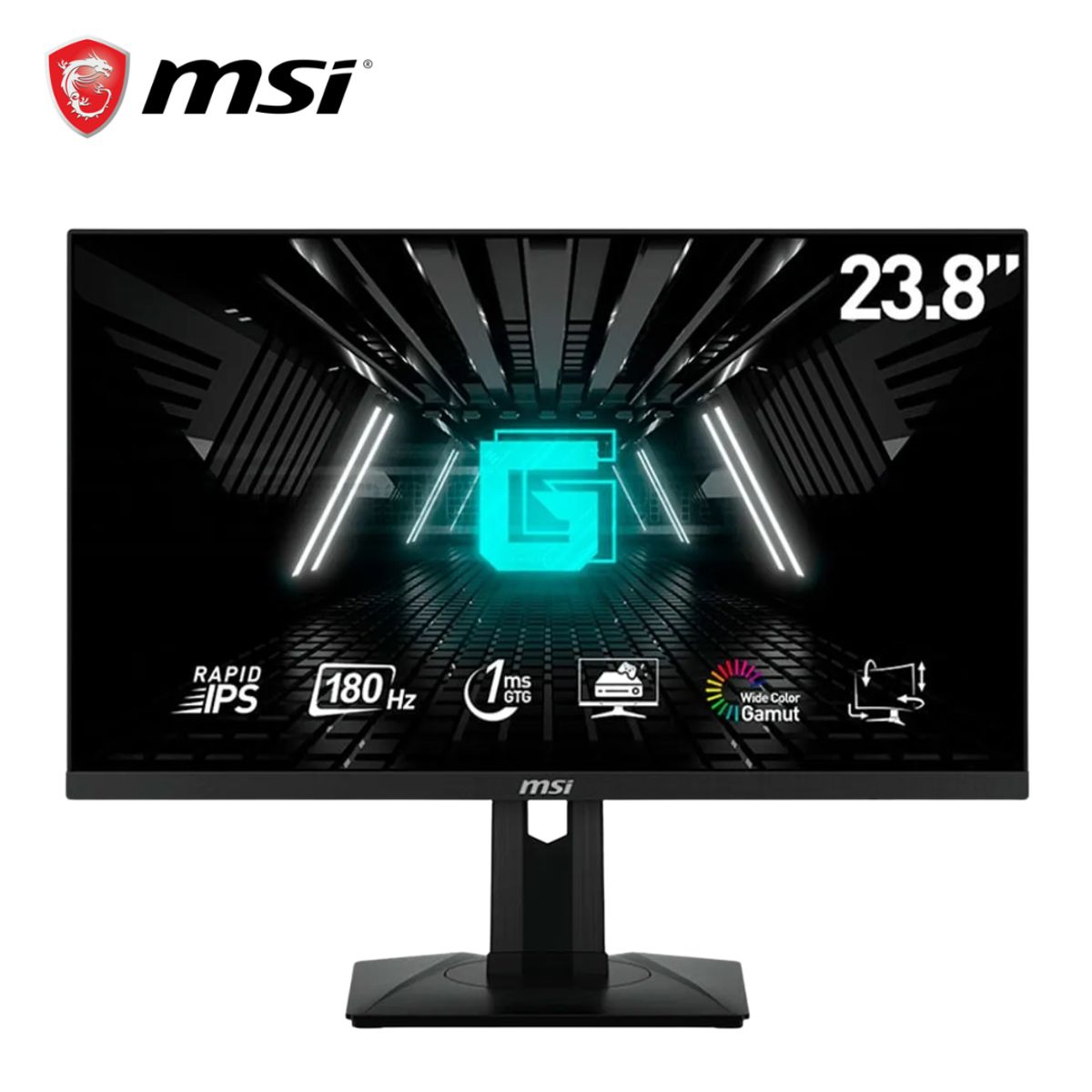 MSI - Monitor MSI G244PF E2 238” FHD 180Hz 1ms Rapid IPS Plano para Gaming