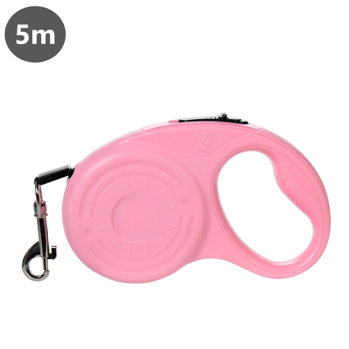 GENERICO - Correa Para Perros Retráctil 5 Mts Hasta 15 Kg - Rosado