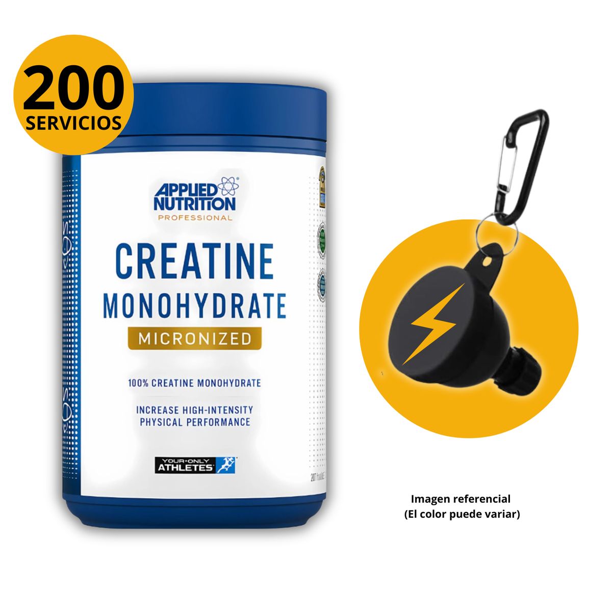 APPLIED NUTRITION - CREATINA APPLIED NUTRITION DE 1000gr CON PORTASUPLEMENTOS - CREATINA MONOHIDRATADA Y MICRONIZADA