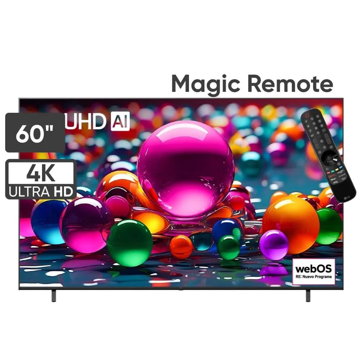 LG - Televisor LG  60" UHD 4K ThinQ AI SMART TV 60UA8050PSA