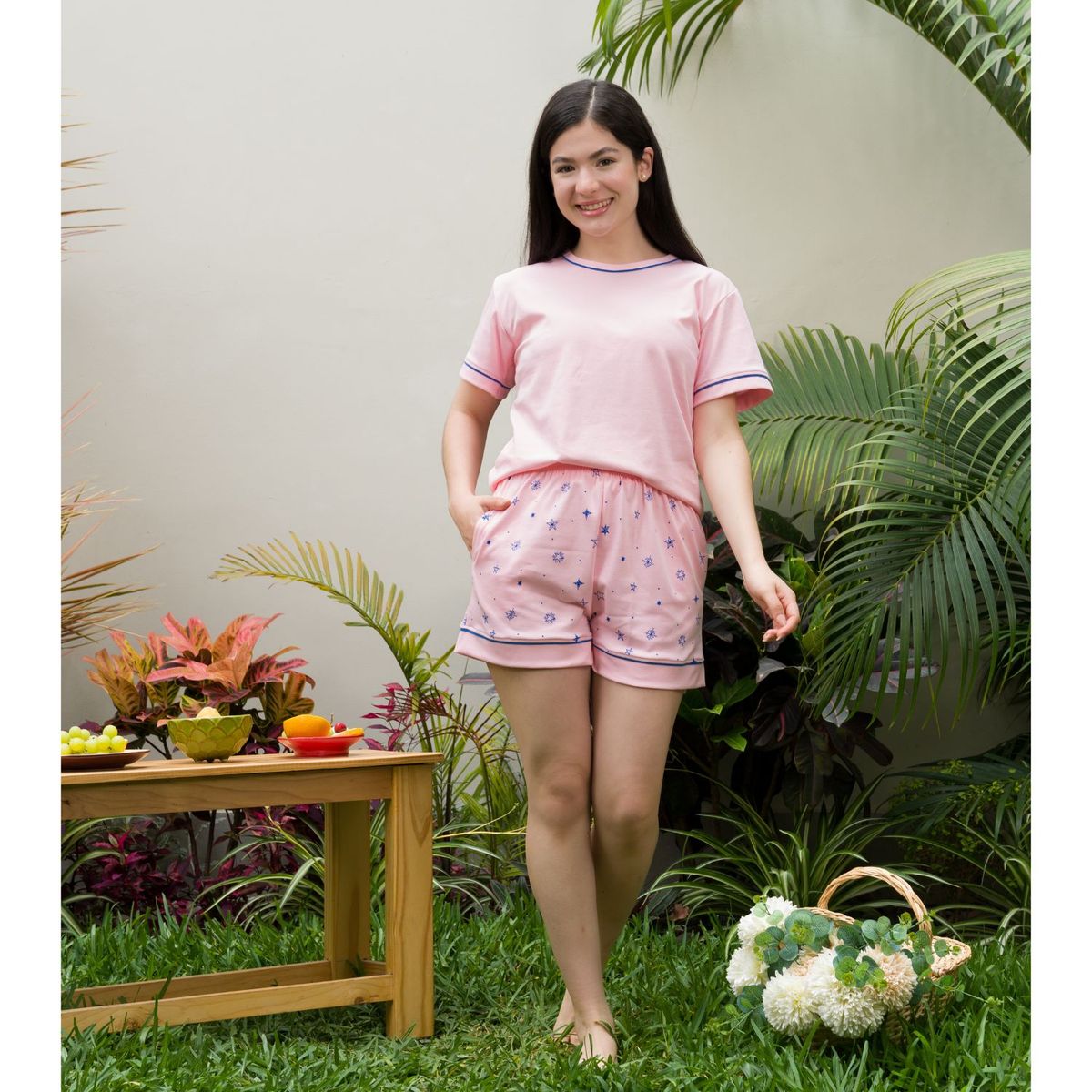SOÑALIERE - Pijama Dama Short Polo Manga Corta Algodón Pima