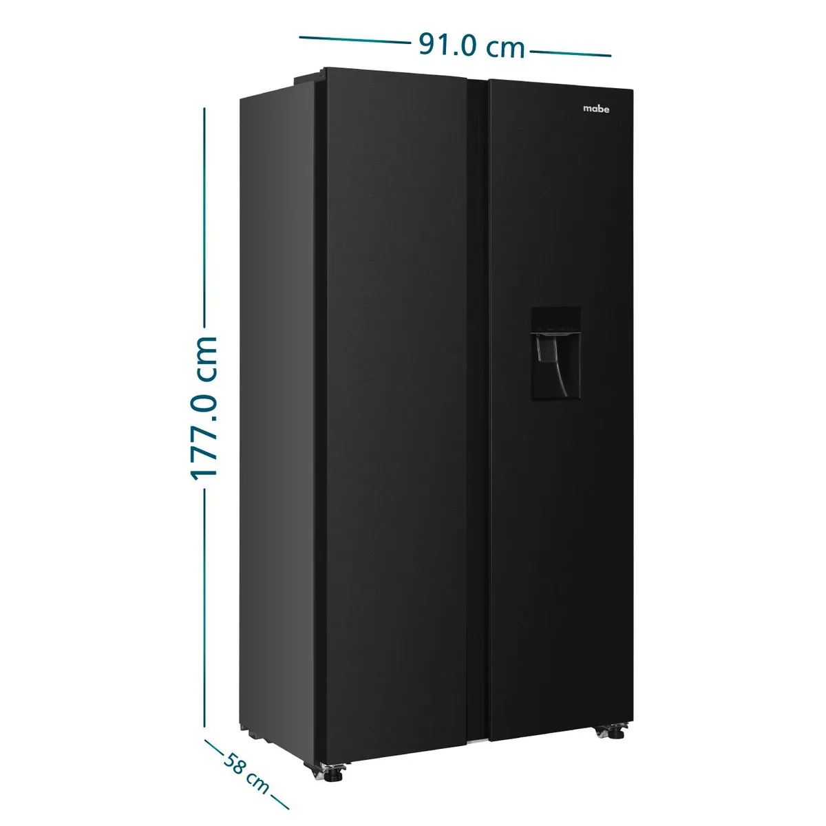 MABE - Refrigeradora Side by Side TecInverter 436L Black Mabe MSD480LMRPS0