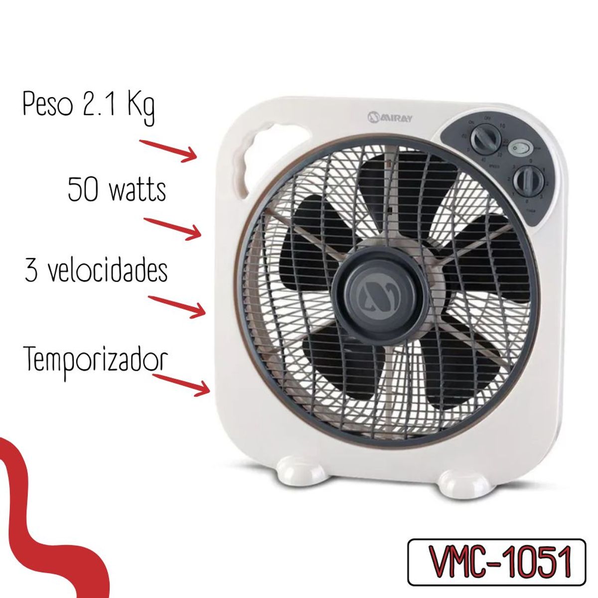 MIRAY - Ventilador Circulador Miray 12 VMC-1051